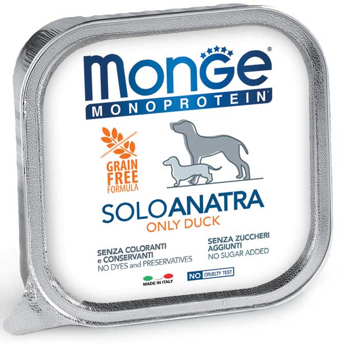 Monge Monoprotein Patè Solo Anatra 150gr Monge Monoprotein Patè Solo Anatra 150gr